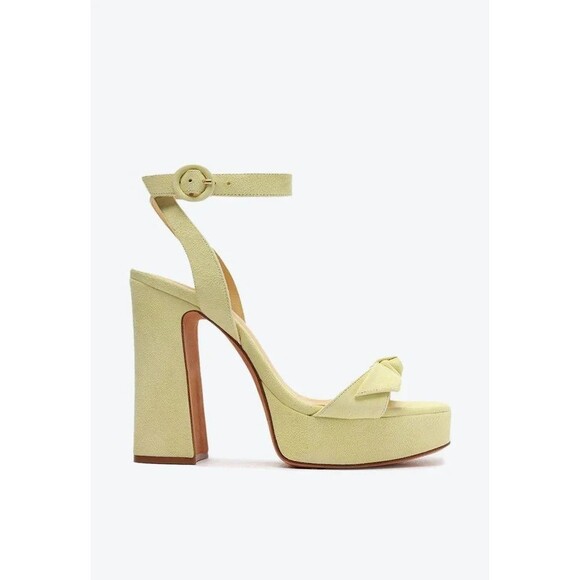 Alexandre Birman Clarita Curve Yellow Platform Block Heel Sandal Women 8.5 - Picture 1 of 16